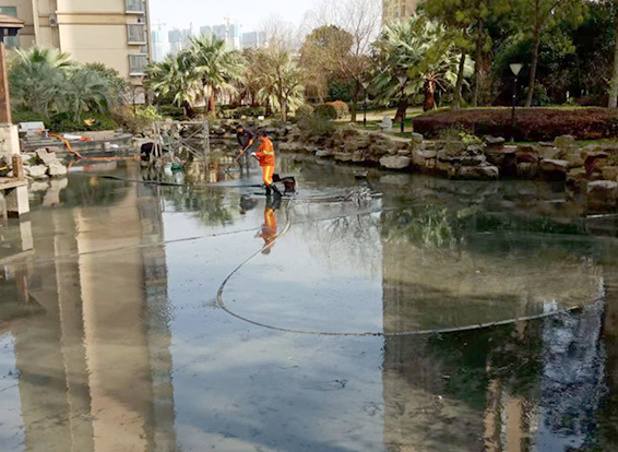 文县景观池淤泥清理